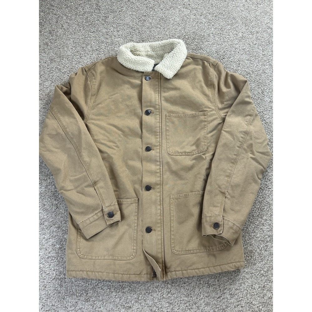 Primark Sherpa Lined Full Zip Ranch Barn Jacket Men's Size Medium Beige Chore